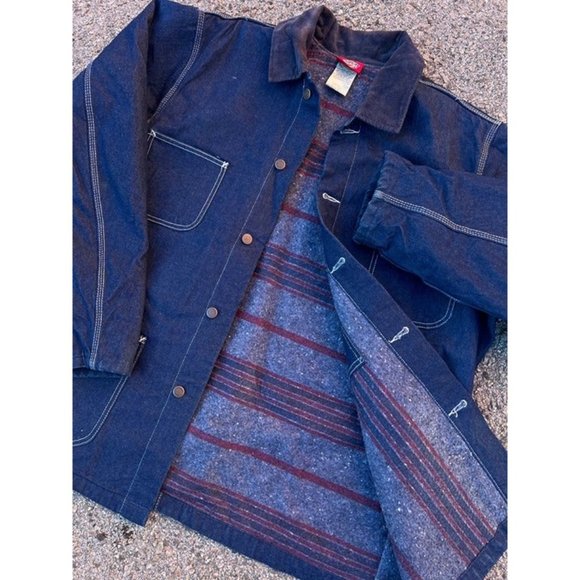 Vintage 90’s Dickies Blanket Lined Quilted Denim Work Jacket Size XL - Picture 5 of 6